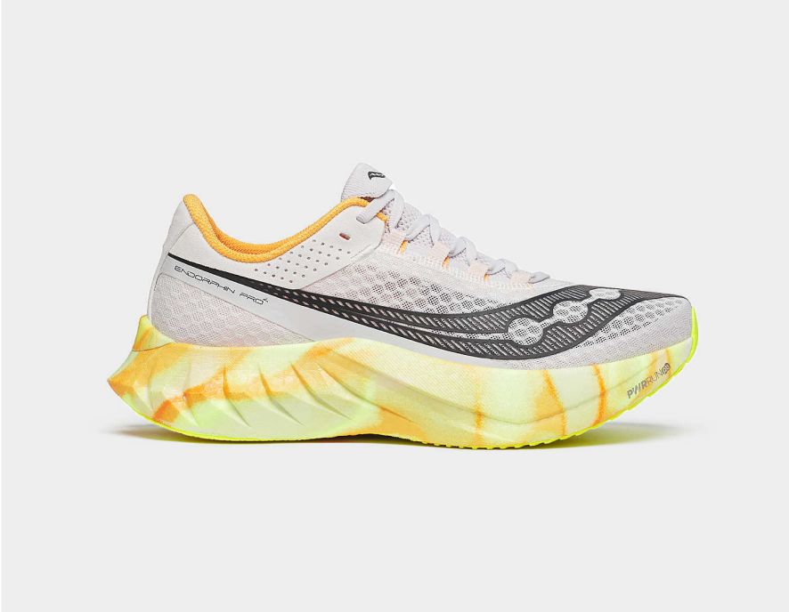 a white and yellow shoe